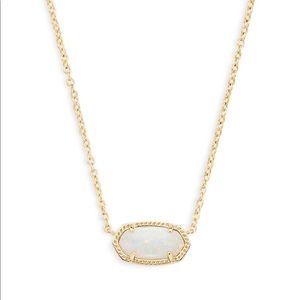 Kendra Scott Elisa white opal pendant necklace